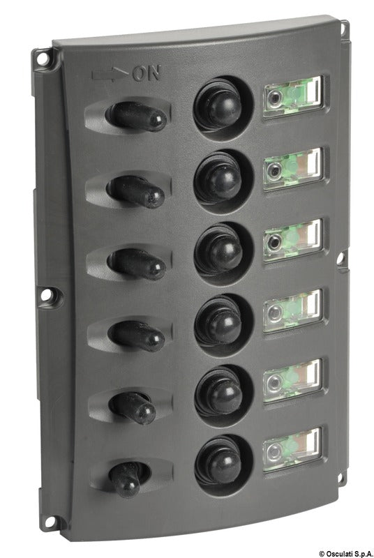 Pannello elettrico fusibili automatici doppio LED