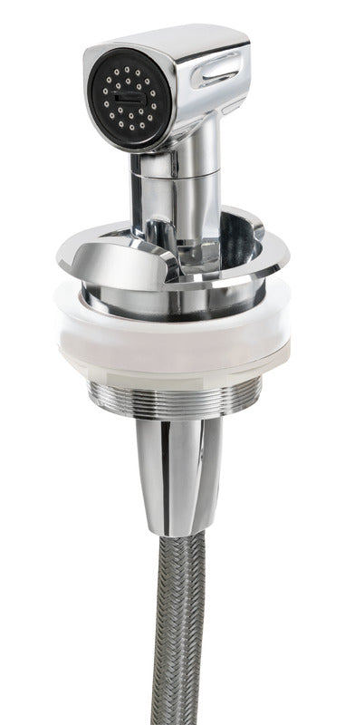 Doccia con miscelatore base orizzontale cromata