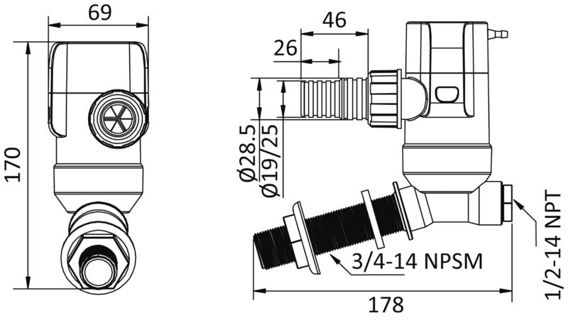 Pompa aeratrice Europump Next Gen 12V verticale