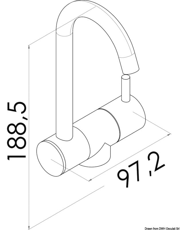 Rubinetto con miscelatore Slim acqua calda/fredda