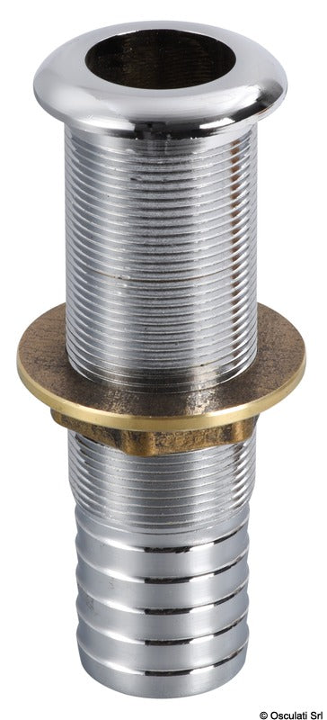 Scarico a mare ottone cromato 22,5 mm