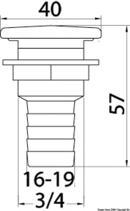 Sfiato flush  16 mm