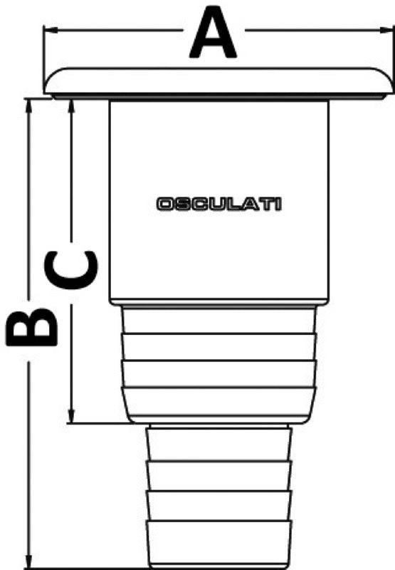 Tappo imbarco costampato Ø50+Ø38mm WASTE ISO 8099