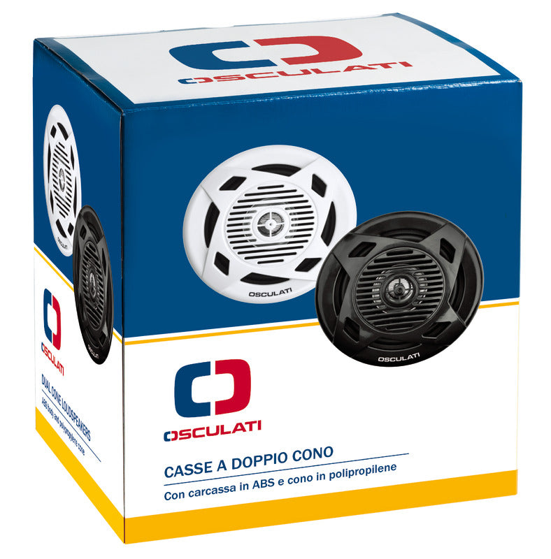Casse a doppio cono 6,5\'\' 2x60 W bianche