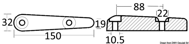 Anodo per trasmissione Arneson 157x32x18