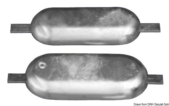 Anodo magnesio da saldare mm 320 x 147 2,5 kg