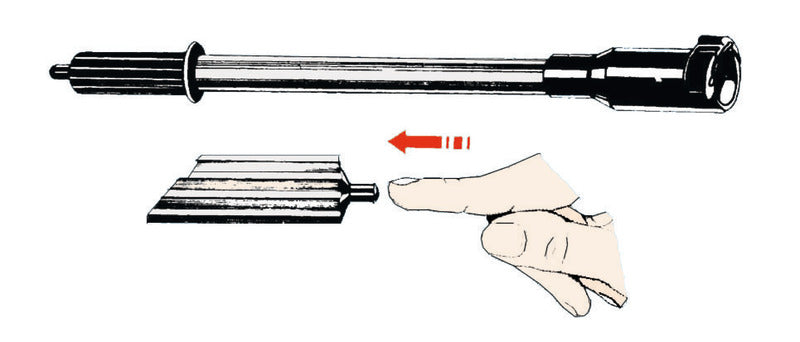 Prolunga guida con bottone di massa