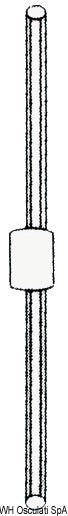 Timone ruota inox 6 razze 700 mm
