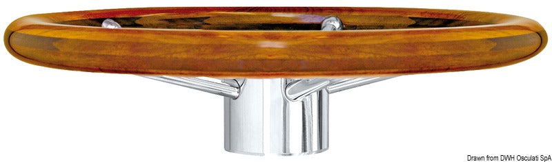 Volante corona in teak mm 400