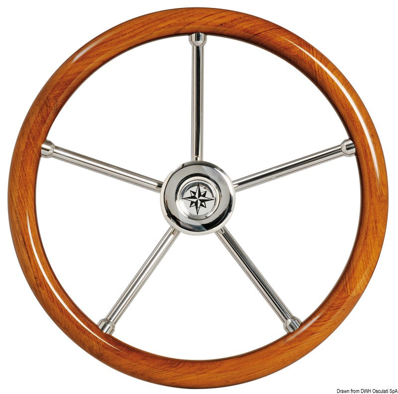 Volante corona in teak mm 350