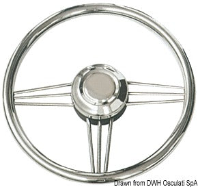 Volante inox lucido 370 mm