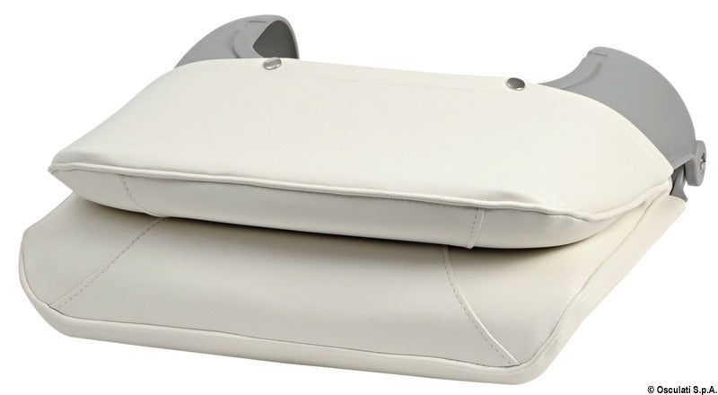 Sedile con schienale ribaltab.e sfilabile bianco