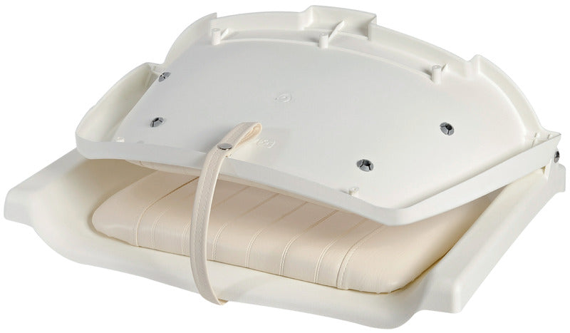 Sedile bianco con schienale ribaltabile