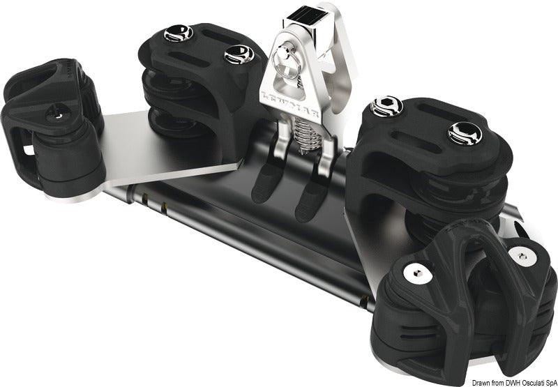 Carrello randa 2 supporto verticale pulegge doppie con strozzatore