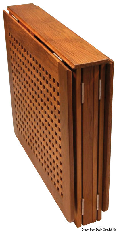 Tavolo teak pieghevole 78x145x70 cm