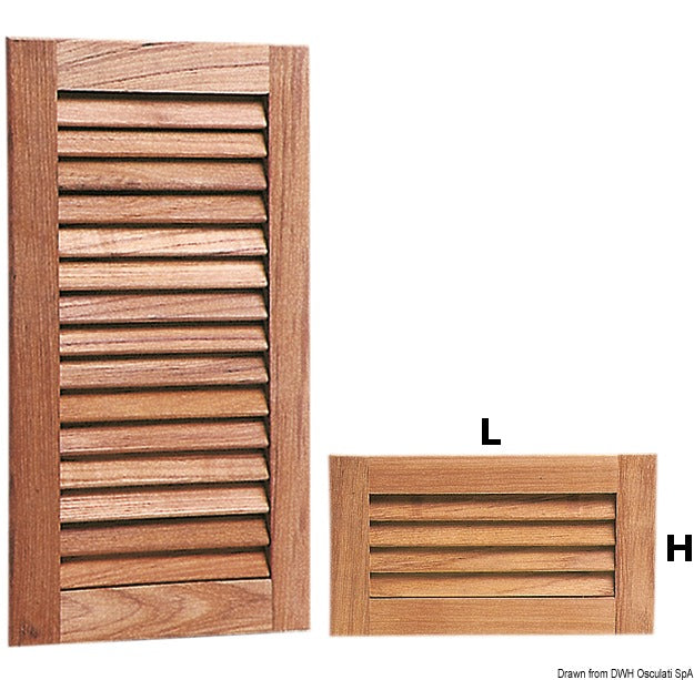Griglia aereazione teak 280x160 mm