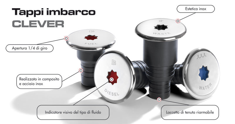 Tappo imbarco costampato Ø50+Ø38mm WASTE ISO 8099