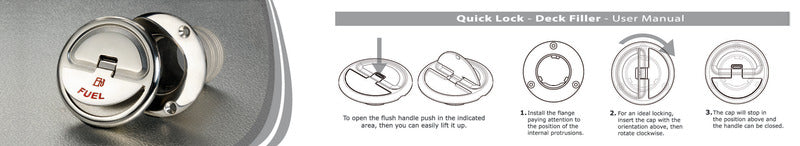 Tappo imbarco Quick Lock Water 30° mm 38
