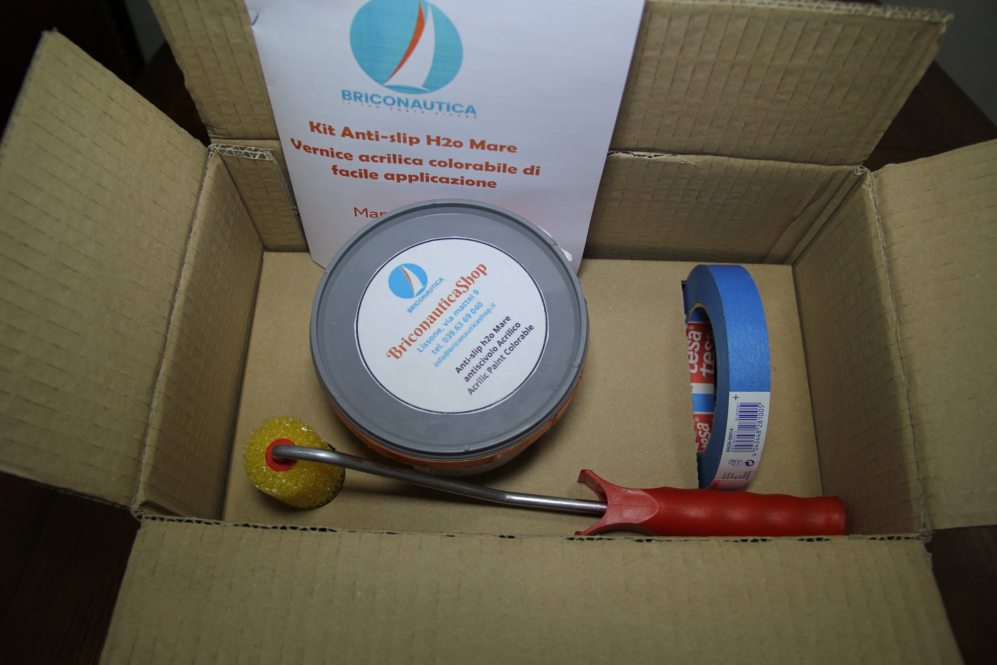 KIT Vernice Antisdrucciolo a base acqua H2O