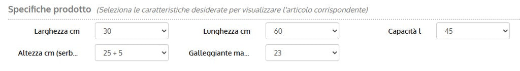 Serbatoio alto 45 l inox