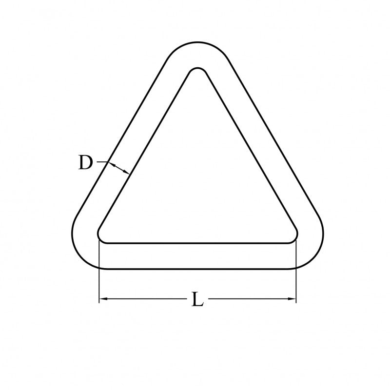 TRIANGOLO INOX 316 Ø MM.6X50 - 5050564 - FORNITURE NAUTICHE ITALIANE