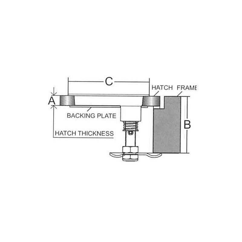 ALZAPAGLIOLO INOX 316 C/CHIAVE - 5050134 - MARINE TOWN