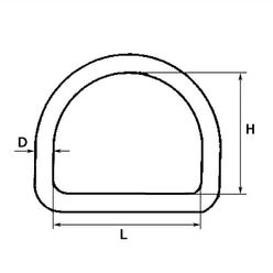 MEZZO ANELLO INOX Ø MM.6X40X37 - 5050491 - NANTONG FIVE-WOOD IMPORT & EXPORT