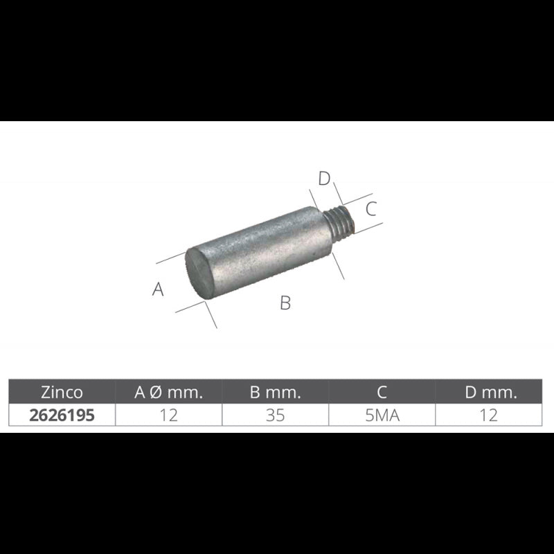 BAROTTO BUKH  Ø MM.12 X 37 - 2626195 - ENRICO POLIPODIO