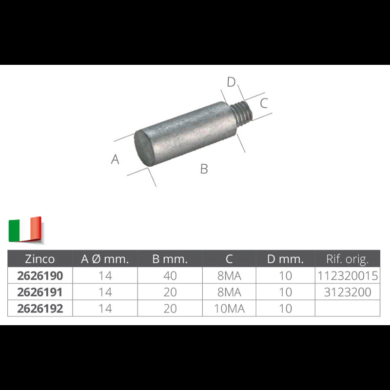BAROTTO VM Ø MM.14 X 48 - 2626191 - ENRICO POLIPODIO