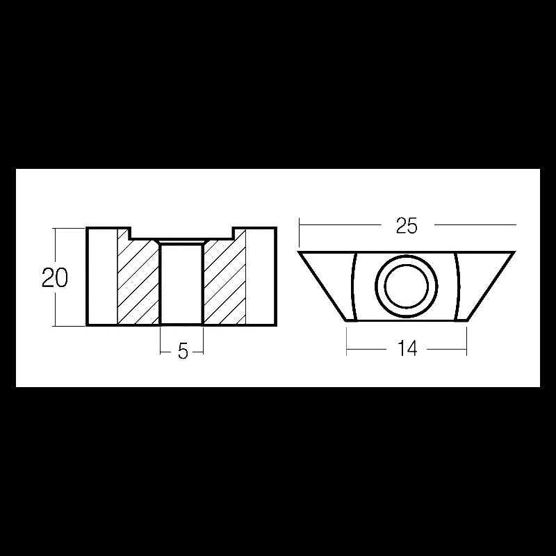 ANODO MOTORI YAMAHA 6/350 HP - 2626434 - TECNOSEAL