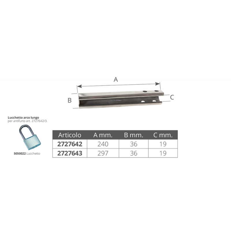 ANTIFURTO IN ACCIAIO INOX — SKU 2727642 — immagine 2