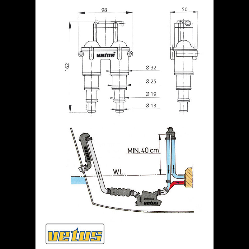 ANTISIFONE CON TUBO - 2227102 - VETUS