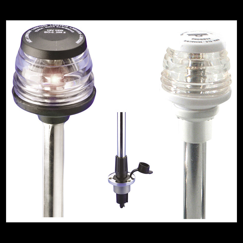 LUCE ESTRAIBILE A 360°-BASE TONDA - 4082101 - FORNITURE NAUTICHE ITALIANE