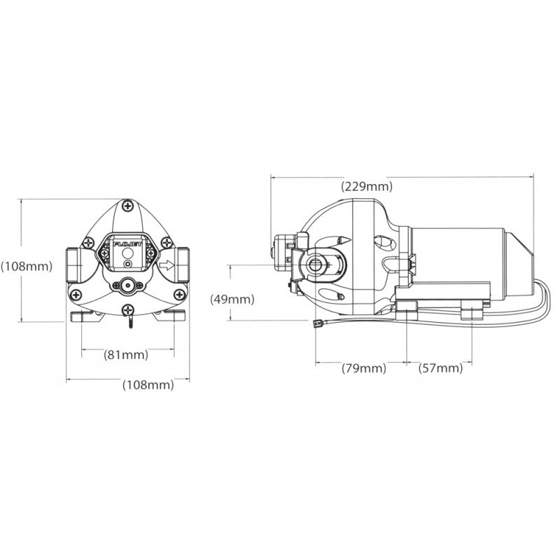 POMPA FLOJET TRIPLEX  8LT. 12V. - 1634261 - FLOJET