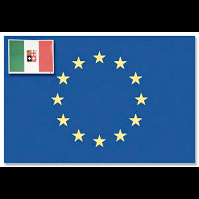 BANDIERA EUROPA+ITALIA CM.30X45 - 5252133 - ADRIA BANDIERE