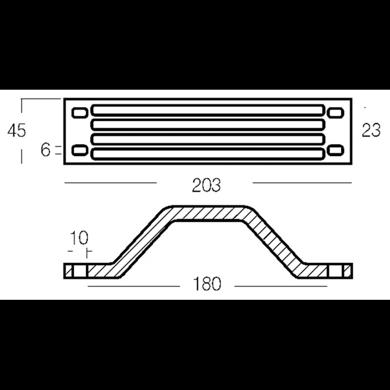 BARRA 115/350 HP IN ZINCO - 2626406 - ENRICO POLIPODIO