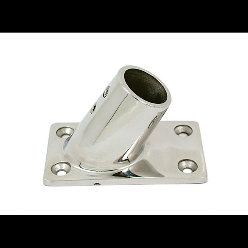 BASE RETT. INOX 60° Ø MM.25 - 2928125 - FORNITURE NAUTICHE ITALIANE