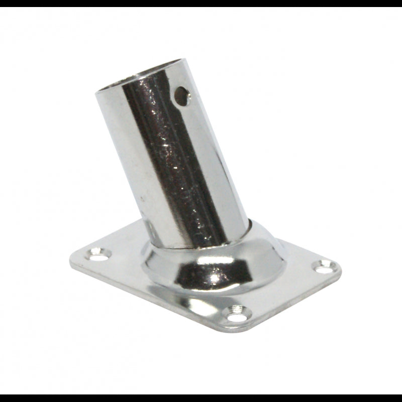 BASE INOX RETT. 60° Ø MM.25 - 2929915 - FORNITURE NAUTICHE ITALIANE
