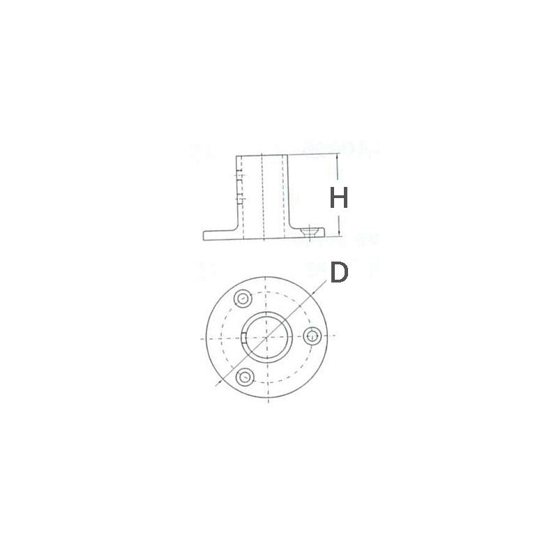 BASE INOX TONDA 90° Ø MM.25 - 2929225 - FORNITURE NAUTICHE ITALIANE