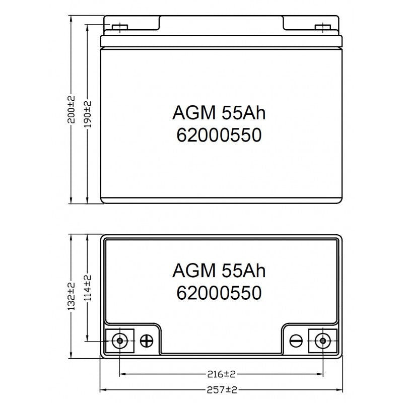 Mastervolt AGM Battery 12/225Ah - 3941095 - MASTERVOLT