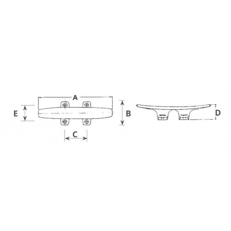BITTA A GALLOCCIA INOX MM.250 - 4646725 - NANTONG FIVE-WOOD IMPORT & EXPORT