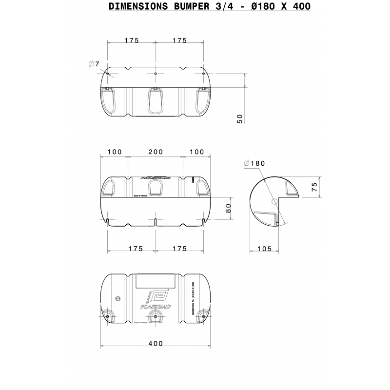BUMPER 3/4 DRITTO — SKU P30102 — immagine 2