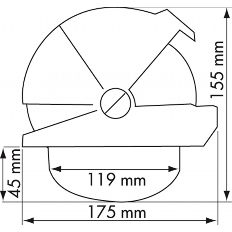 STAFFA NERA PER BUSSOLA OFFSHORE135 - P17260 - PLASTIMO