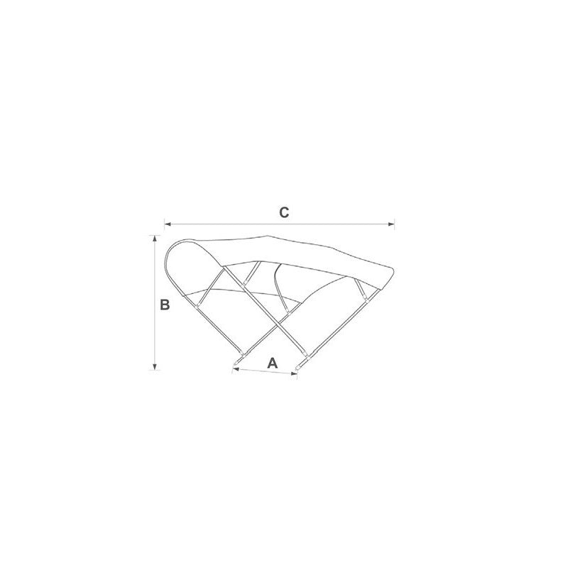 CAPOTTINA SIXTY IN ALLUMINIO A 4 ARCHI — SKU 6502225 — immagine 2