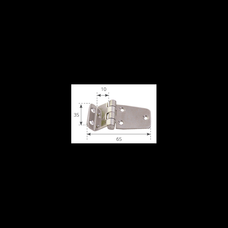 CERNIERA INOX A SQUADRA MM.53X37 - 4949232 - FORNITURE NAUTICHE ITALIANE