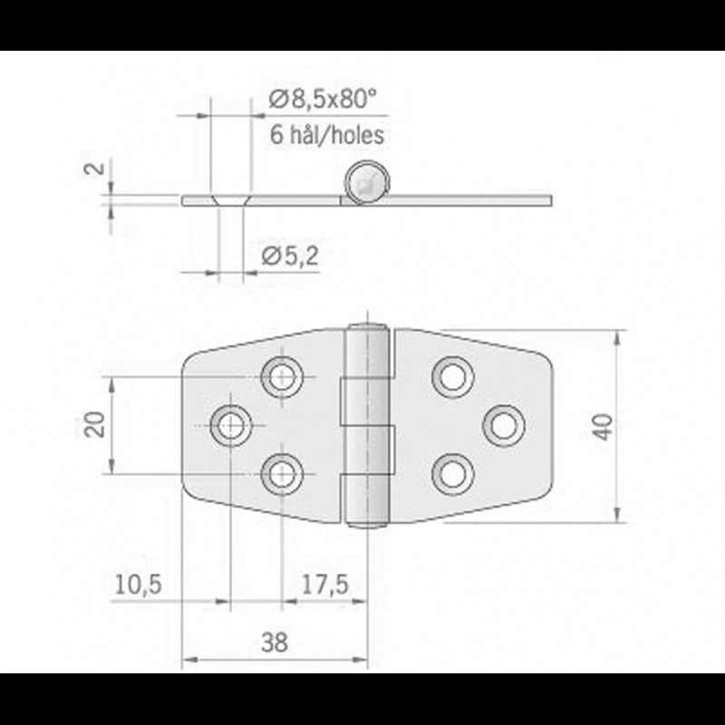 CERNIERA INOX ESAGONALE ROVESCIATA - 4949205 - ROCA