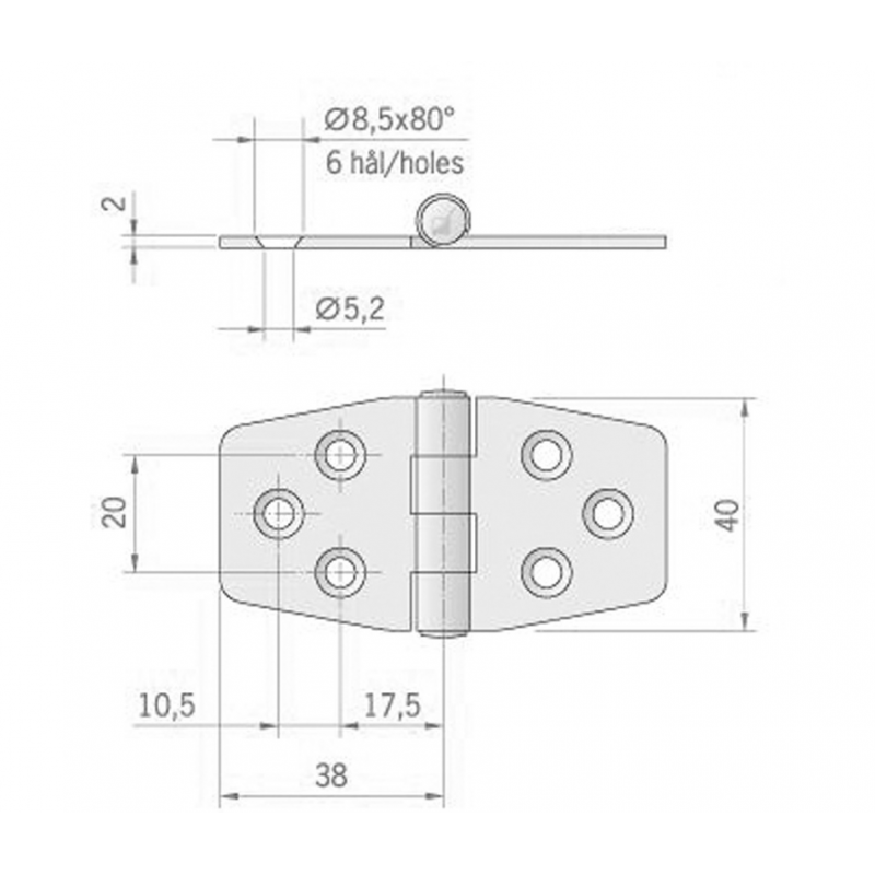 CERNIERA ESAGONALE MM.76X40 — SKU 4949204 — immagine 2