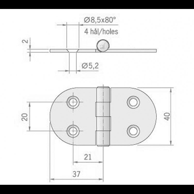 CERNIERA INOX MM.74X40 - 4949216 - ROCA