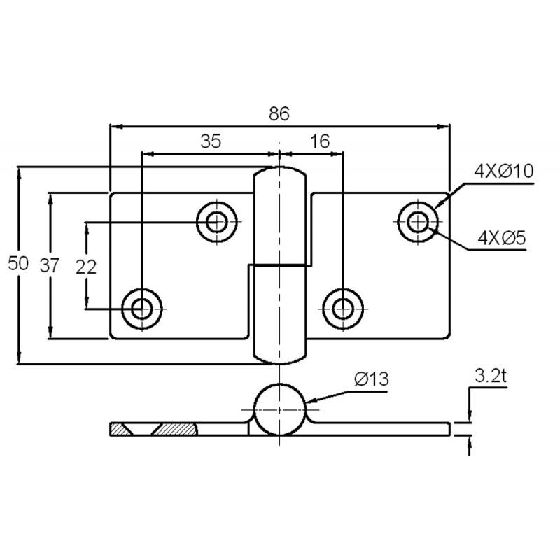 CERNIERA SFILABILE MM.86X50 — SKU 4949290D — immagine 3