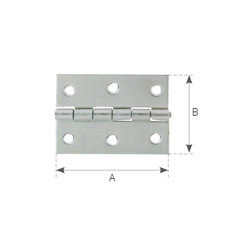 CERNIERA INOX A LIBRETTO 60x40 - 4949262 - FORNITURE NAUTICHE ITALIANE